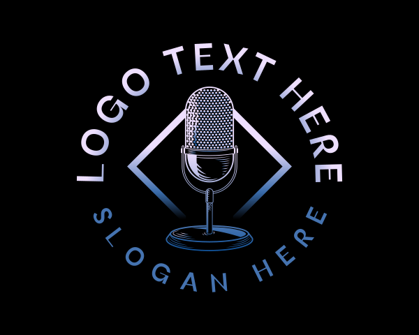 Sing - Microphone Broadcast Performer logo design