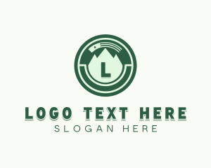 Badge - Mountain Camp Hiking logo design