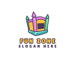 Fun Inflatable Castle logo design