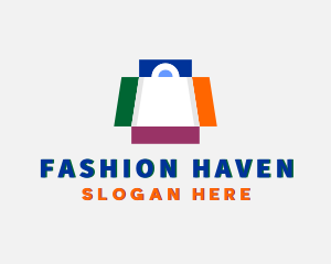 Mall - Box Shopping Bag Fashion logo design