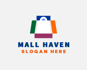 Shopping Mall - Box Shopping Bag Fashion logo design