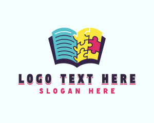 Solving - Educational Puzzle Book logo design