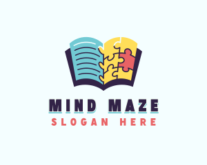 Puzzle - Educational Puzzle Book logo design