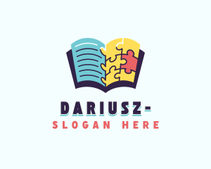 Jigsaw - Educational Puzzle Book logo design