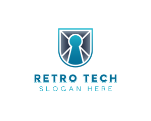 Shield Tech Cybersecurity logo design