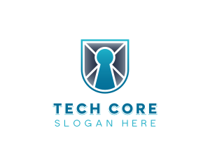 Shield Tech Cybersecurity logo design