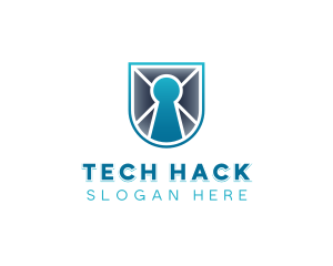 Shield Tech Cybersecurity logo design