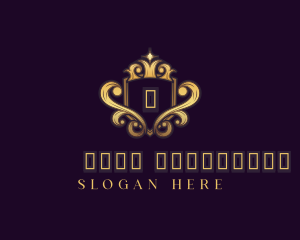 Elegant Crown Shield logo design