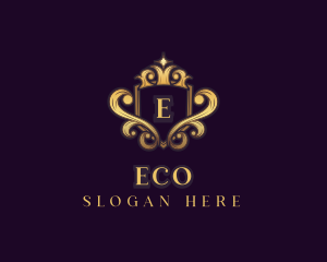 Elegant Crown Shield logo design