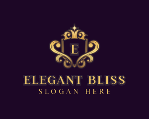 Elegant Crown Shield logo design