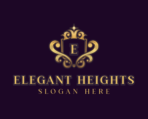 Elegant Crown Shield logo design