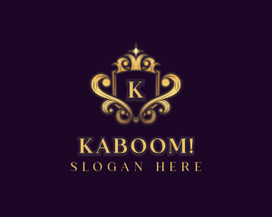 Elegant Crown Shield logo design