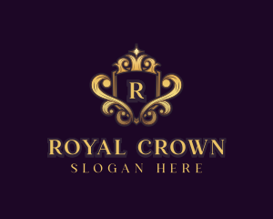 Crown - Elegant Crown Shield logo design