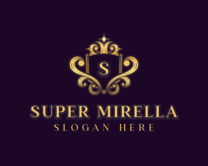 Elegant Crown Shield logo design