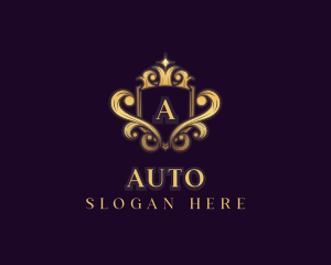 Antique - Elegant Crown Shield logo design