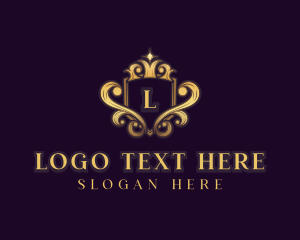 Wealth - Elegant Crown Shield logo design