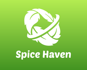 Spice - Leaf Wreath Orbit logo design