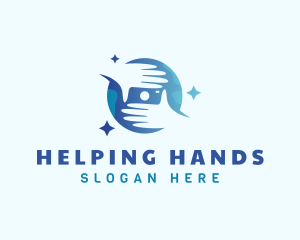 Camera Hands Volunteer logo design
