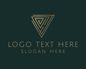 Corporation - Abstract Labyrinth Triangle logo design
