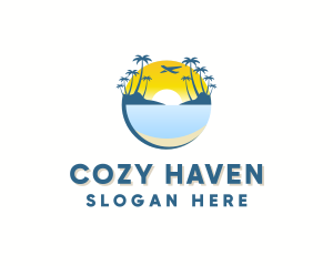 Hostel - Travel Plane Resort logo design