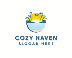 Travel Plane Resort logo design