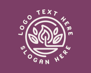 Religious - Organic Leaf Scented Candle logo design