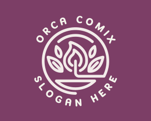 Interior - Organic Leaf Scented Candle logo design