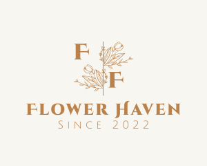 Aesthetic Flower Bouquet logo design