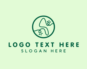 Vegetarian - Leaf Vine Letter A logo design