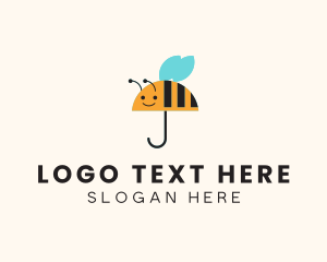 Cute Bee Umbrella Logo