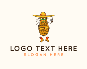 Food Stall - Mexican Corn Cowboy logo design
