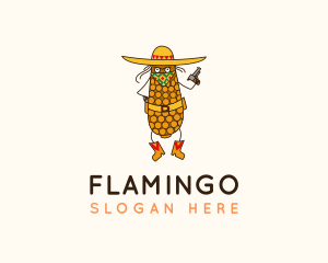 Corn - Mexican Corn Cowboy logo design