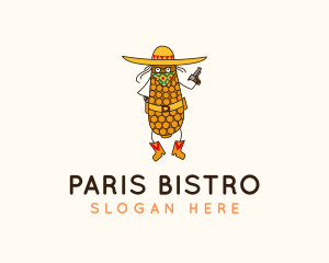 Mexican Corn Cowboy logo design