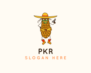 Taco Bar - Mexican Corn Cowboy logo design