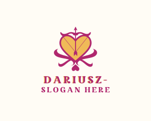 Heart - Cupid Arrow Heart logo design