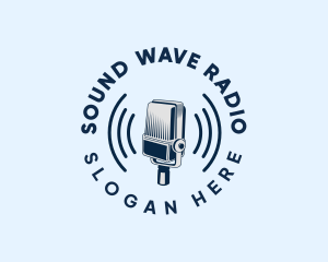 Radio - Radio Vocal Microphone logo design
