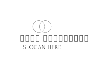 Modern - Double Circle Wordmark logo design