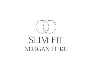 Slim - Double Circle Wordmark logo design