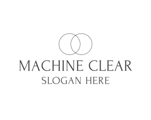 Clean - Double Circle Wordmark logo design