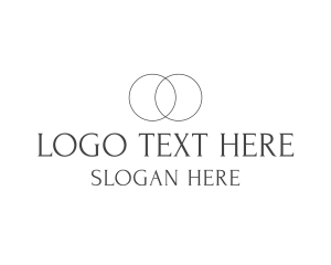 Consulting Agency - Double Circle Wordmark logo design