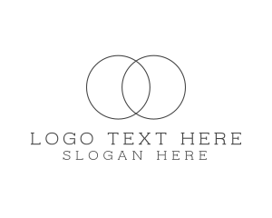 Clean - Double Circle Wordmark logo design