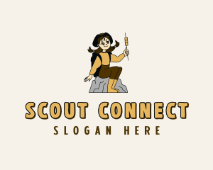 Girl Scout Camper  logo design