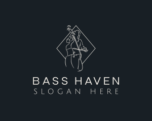 Bass - Cello Musician Instrument logo design