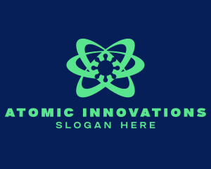 Atomic - Atomic Virus Bacteria logo design