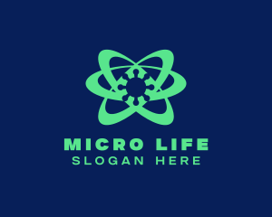 Bacteria - Atomic Virus Bacteria logo design