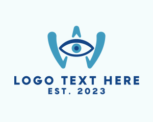 Camera - Eye Clinic Letter W logo design