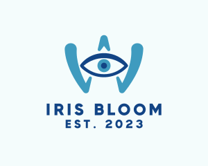Iris - Eye Clinic Letter W logo design