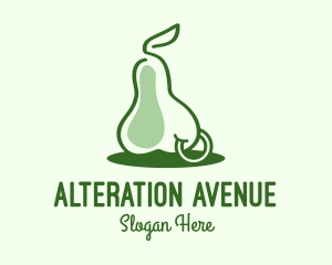 Modification - Green Pear Fruit Piercing logo design