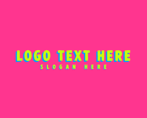 Playful - Neon Pop Hipster logo design