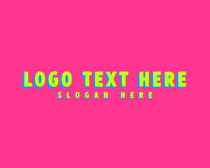 Hippie - Neon Pop Hipster logo design